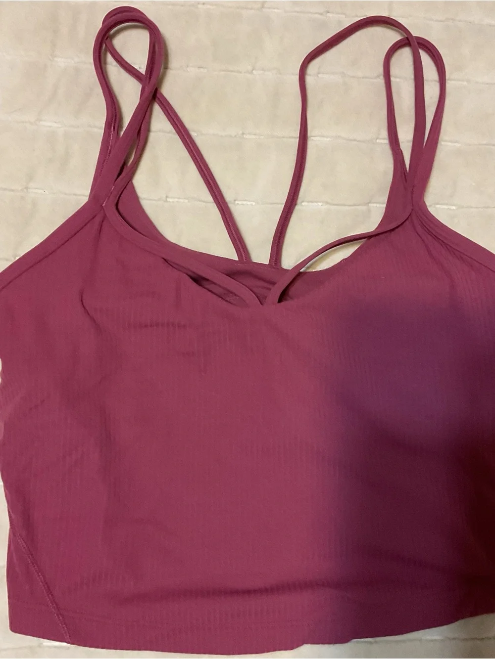 Lululemon Pink Straps Sport Bra Size 6